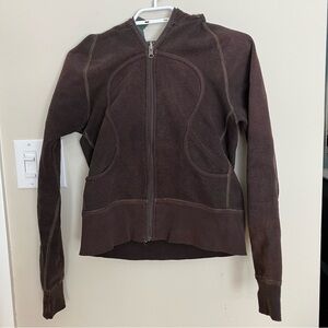 lululemon athletica Dark Brown HerringboneBomberJacket vintage streetwear